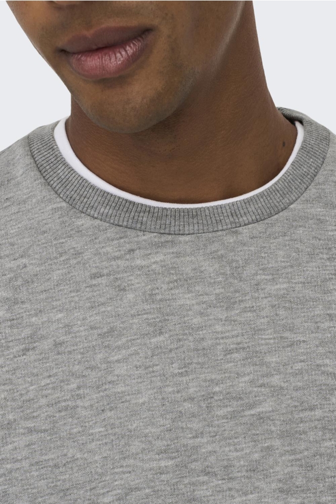 ONSCERES LIFE CREW NECK NOOS 22018683 Light Grey Melange